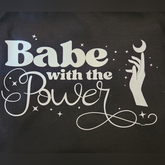 Hand Crafted Tops - Babe With The Power Graphic Tee